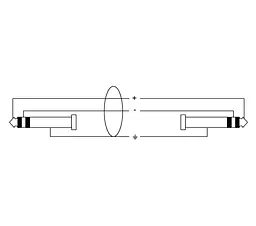 Балансный аудио кабель Jack 6,3 stereo — Jack 6,3 stereo Cordial EM1,5VV 1.5м - мініатюра 5