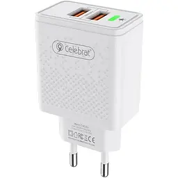 Зарядний пристрій Celebrat C-N5 2.4A 2USB + Type-C Cable White - мініатюра 5