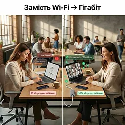 Everon USB Type-A до RJ45 Ethernet адаптер 1 Гбіт мережева карта - мініатюра 2