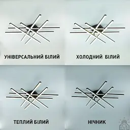 Керована світлодіодна люстра LINE 6L RC 100 Вт 860x860x90 мм Чорна ESLLSE - мініатюра 3