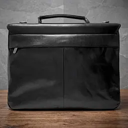 Чоловічий портфель з натуральної шкіри Tony Perotti Italico 9276G-35 (90416) Чорний - мініатюра 9