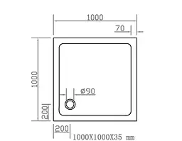 Душовий піддон Eger 100x100см SMC 599-1010S - мініатюра 5