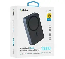 Магнітний бездротовий павер банк Gelius Nexus Magnetic Wireless Charge GP-PBW110i 10000mAh 15W - мініатюра 10