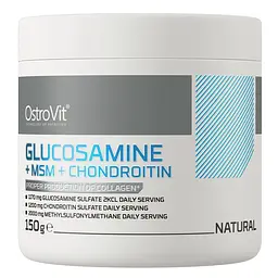 Препарат для суглобів і зв'язок OstroVit Glucosamine+MSM+Chondroitin, 150 грам - Натуральний