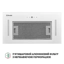 Витяжка повновбудована Perfelli BIS 5884 WH 1200 LED - мініатюра 4
