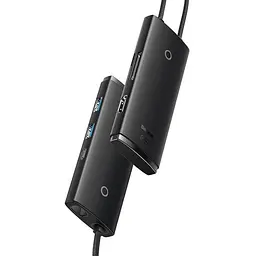 USB-Хаб Baseus USB-Hub Lite Series 6-Port Type-C HUB Docking Station (Type-C to HDMI+USB3.0*2+Type-C Data+SD (WKQX050001) - мініатюра 2
