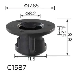 Кліпса для обшивки Toyota, Lexus (9046706169, 90467-06169, 90476-N0301, 90476N0301, 20015) (C1587)