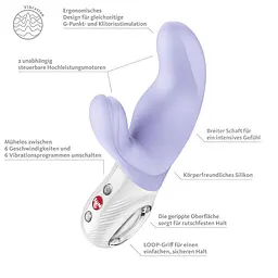 Вібратор-кролик Fun Factory MISS BI Purple, 2 незалежні мотори, діаметр 4,2 см - мініатюра 8
