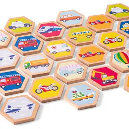 Гра на пам'ять «Транспорт» New Classic Toys, дерев'яна - мініатюра 3