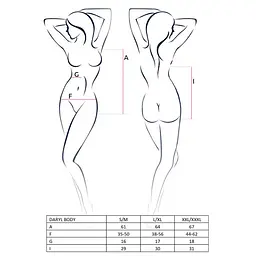 Боді з дуже глибоким декольте Passion DARYL Body black L/XL - мініатюра 7