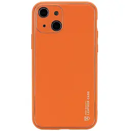 Шкіряний чохол Xshield для Apple iPhone 14 (6.1) Помаранчевий / Apricot