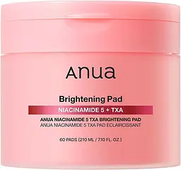 Освітлювальні тонер-педи з ніацинамідом 60 шт Anua Niacinamide 5 TXA Brightening Pad