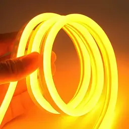 Набір гнучка неонова стрічка LED NEON YL-2, біла і жовта, 5 м, з блоком живлення 220–12 В - мініатюра 3