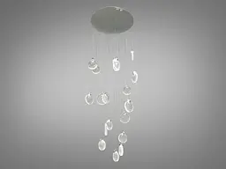 Стельова люстра LED Diasha 3008/18HR, 32W, хром, сучасний стиль для вітальні, кухні, офісу