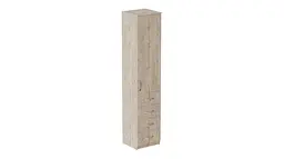Пенал Анжело Ferrum-decor на 3 полиці з дверима та 4 ящиками 1900x400x380 ДСП Дуб Сан-Марино 16 мм (FRD-104931)
