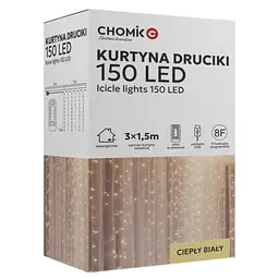 Гірлянда Chomik Штора 150LED теплий білий 3 x 1.5 м (LED8479)