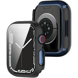 Чохол-накладка DK Пластик Soft-Touch Glass Full Cover для Apple Watch 45mm (black) - мініатюра 3