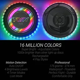 Літаючий дитячий бумеранг TOSY Flying Disc - 16 мільйонів кольорів RGB або 36 або 360 світлодіодів - мініатюра 4