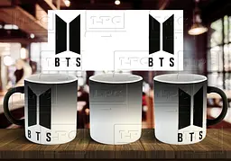 Чашка "BTS" 330 мл Хамелеон матовий темно-синя всередині