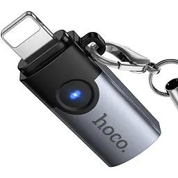 Перехідник Hoco UA46A Lightning Male to Type-C Female Metal gray - мініатюра 4