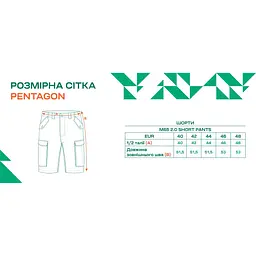 Шорти Pentagon M65 2.0 Short Pants 42 Black - мініатюра 8