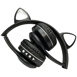 Бездротові дитячі навушники Cat Ear VZV-23M Bluetooth з котячими вушками чорні - мініатюра 2