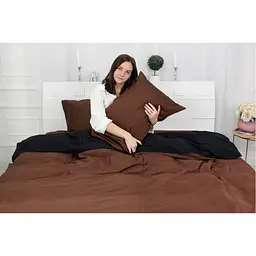 Постільна білизна MirSon Сатин Premium Dark Chocolate 0211+0055 175х210 (2200000688637) - мініатюра 4