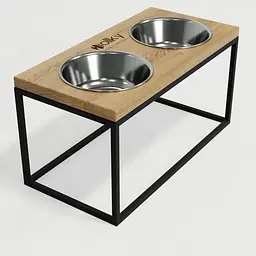 Hollky Base L — миски на підставці для середніх і великих собак (2 × 0,95 л, висота 20 см) - мініатюра 9