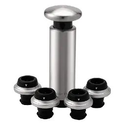 Набір для зберігання вина Circle Joy Vacuum Pump with 4pcs Stoppers Gift [CJ-JS05] [67378]