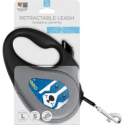 Повідець-рулетка для собак Waudog R-leash Патрон, світловідбиваючий, L, до 50 кг, 5 м, чорний - мініатюра 5
