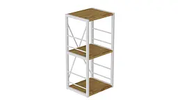 Етажерка 3/34 Ferrum-decor Серії Коннект 73x34x28 білий ДСП Дуб Артізан 16мм (FRD-104297) - мініатюра 5