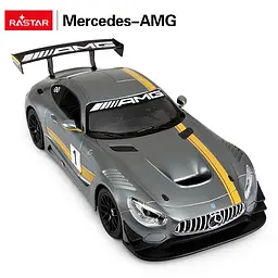 Машинка Mercedes AMG GT3 сірий RASTAR модель 1:14 Автомобіль на дистанційному керуванні + пульт - мініатюра 2