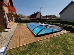 Павільйон Compact з прозорим полікарбонатом розміром 3.30х6.42х0.76м K-3-330Transparent