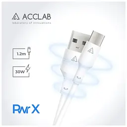 Дата кабель USB 2.0 AM to USB-C 1.2m 30W ACCLAB (1283126559532) - мініатюра 3