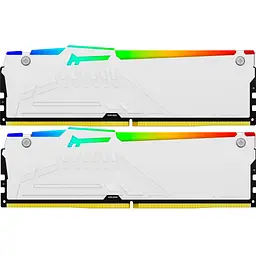 Модуль пам'яті для комп'ютера DDR5 32GB (2x16GB) 5600 MHz FURY Beast White RGB Kingston Fury (ex.HyperX) (KF556C36BWEAK2-32) - мініатюра 4