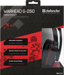 Ігрові навушники Defender Warhead G-260 1.8 м (Червоно-чорні) - мініатюра 4