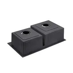 Кухонна мийка Kroner KRP Schwarze - 7843ZHM PVD (3,0/1,0 мм) (CV022797) - мініатюра 4