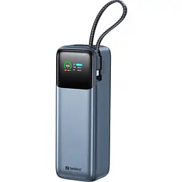 Універсальна мобільна батарея Sandberg 27000mAh 240W PD, USB-A, USB-C In/Out, з built-in Type-C cable 140W