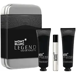 Набір Montblanc Legend 7,5 мл парфумована вода, 30 мл s/g + 30 мл as/b