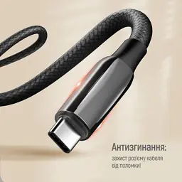 Дата кабель USB-C to USB-C 1.0m (PVC+Aluminum Alloy) (PD Fast Charging 240W) 5А black ColorWay (CW-CBPDCC069-BK) - мініатюра 10