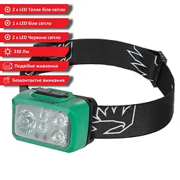 Ліхтар налобний Falcon Eye Trek (330 Lm) Cool/Warm White/Red LED Dual Power System USB-C (FHL0034) - мініатюра 2