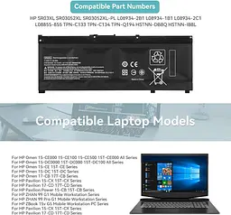 Акумулятор для ноутбука K KYUER SR03XL - мініатюра 2