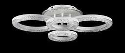Люстра стельова LED Splendid Ray L2722/2+2, 4 лампи, білий, сучасний стиль, з пультом, димер, 15 см висота, 57 см діаметр