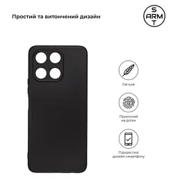Чехол для мобильного телефона ArmorStandart Matte Slim Fit Honor X6a Camera cover Black (ARM71060) - миниатюра 3