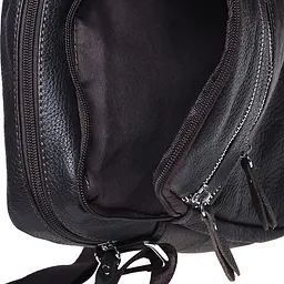 Чоловіча сумка Borsa Leather K13923 22x20x8 см Коричневий (14737) - мініатюра 7