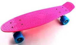 Пенні борд скейт 55 х 15 см до 80 кг. ABEC-7 матові колеса Penny Board Малиновий
