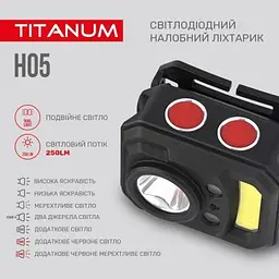 Ліхтар Titanum 250Lm 6500K (TLF-H05) - мініатюра 4