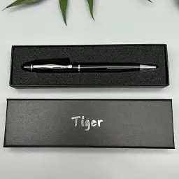 Подарункова ручка Tiger у футлярі (чорно-срібляста) BP-262