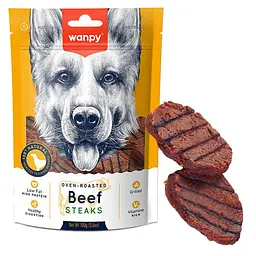 Wanpy Grilled Beef Steak ВАНПІ СТЕЙК ГРИЛЬ ЯЛОВИЧИНА КУРКА лакомство для собак, 100 г