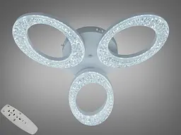 Стельова LED люстра біла 33W 3 модулі пульт 6 м²